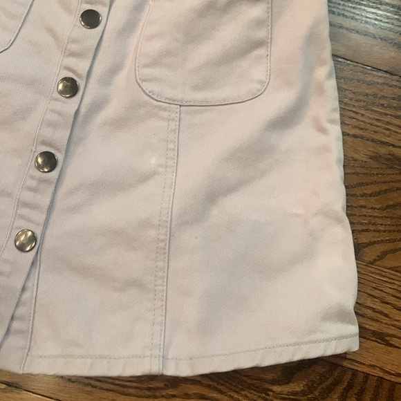 Light light purple denim skirt, with buttons - Picture 5 of 5
